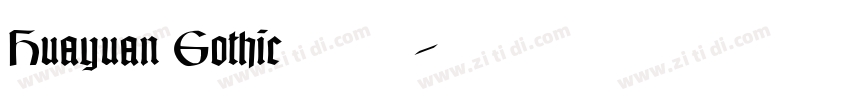 Huayuan Gothic 粗体字体转换